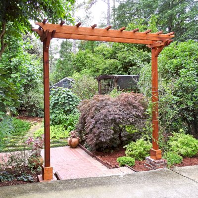 Two-Post Wood Arbor | Forever Redwood